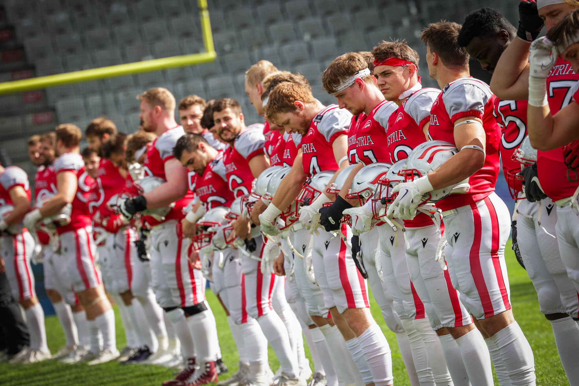 team austria standing in a line